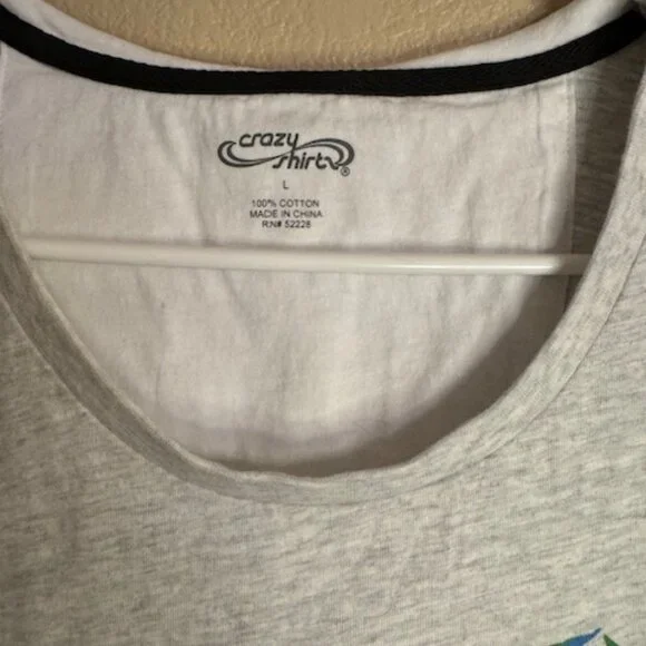 Crazy Shirts Womens Hawaii Long Sleeve Lightweight Pullover Grey Size Large EUC - Picture 3 of 6